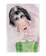 Illustration: Portrait of woman. Watercolours on paper Portrait of woman. Watercolours on paper