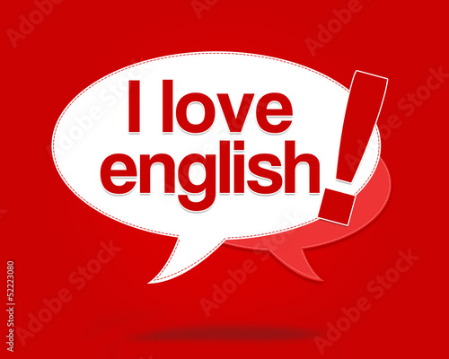 Illustration: I love english I love english
