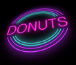 Donuts sign.