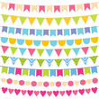 Vector: Colorful birthday bunting collection Colorful birthday bunting collection