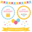 Vector: Birthday elements set Birthday elements set