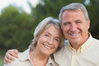 Loving older couple smiling