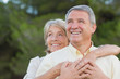 Older couple looking into distance