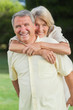 Portrait of older couple having fun and laughing