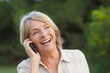 Woman laughing on the phone
