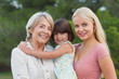 Three generations of women portrait