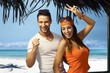 Happy couple on summer holiday
