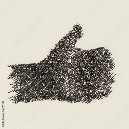 Illustration: crowd Like sign crowd Like sign