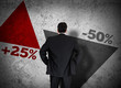 Businessman looking at statistics