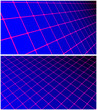two blue and pink backgrounds for business cards