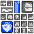 real estate squared icons