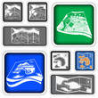 Vector: map squared icons map squared icons