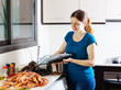  woman cooking produce from the sea