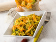 Foto: pasta with zucchinis flower and saffron pasta with zucchinis flower and saffron