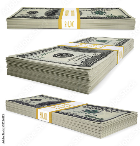 Illustration: A pack of dollar bills A pack of dollar bills