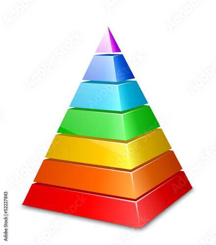 Vector: Color layered pyramid. Vector illustration Color layered pyramid. Vector illustration