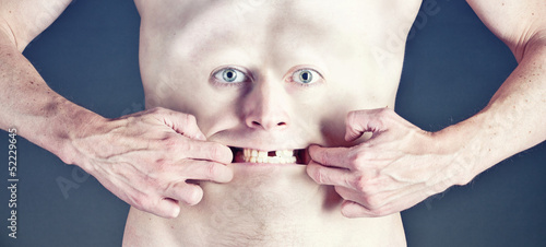 Photo: face on the belly face on the belly