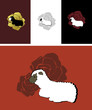sheep wool rose vector