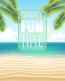 Beach with summer fun time