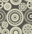 Seamless gears background retro color