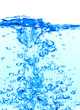 water air bubbles over white background