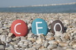 Foto: CEO, Chief Executive Officer on colourful stones CEO, Chief Executive Officer on colourful stones