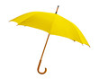 Photo: Yellow umbrella on white background Yellow umbrella on white background
