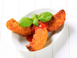 Fritters with tomato sauce
