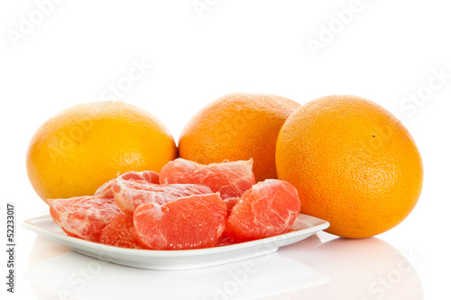 Photo: grapefruits. grapefruit isolated on white background grapefruits. grapefruit isolated on white background