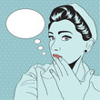 Vector: vintage pop art girl vintage pop art girl