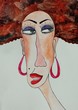 Illustration: Portrait of gypsy woman. Watercolours on paper Portrait of gypsy woman. Watercolours on paper