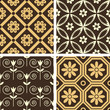 Seamless ornamental patterns set