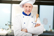 Male chef working in a restaurant kitchen 