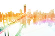 Illustration: Technology transport to the city. Technology transport to the city.