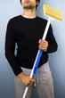 Man with mop