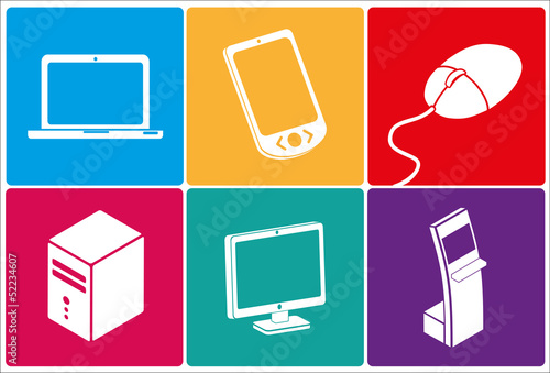 Vector: Minimalistic Device Icons for Flat Webdesign Minimalistic Device Icons for Flat Webdesign