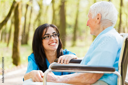 Photo: Laughing with Elderly Lady Laughing with Elderly Lady