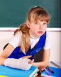 Child with broken arm.
