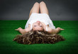 lying on grass