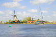 dutch windmills over Zaan river