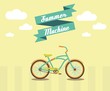 Vector illustration. Bike is best summer machine