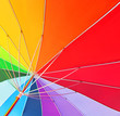 Colorful close up abstract of rainbow umbrella