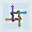 Abstract vector illustration of modern colorful arrows.