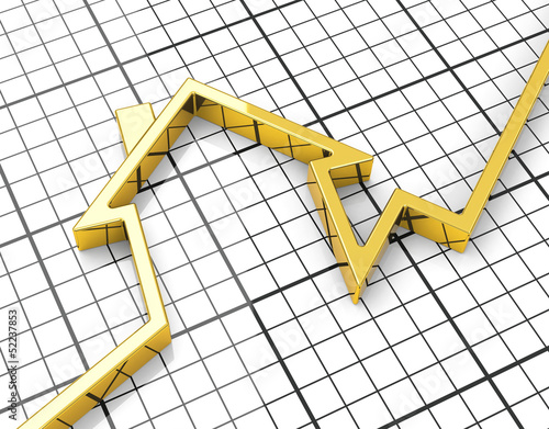 Illustration: Der goldene Immobilienmarkt Der goldene Immobilienmarkt