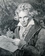 Portrait of german composer Beethoven