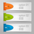 Colorful options banner template. Vector illustration