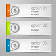 Colorful options banner template. Vector illustration