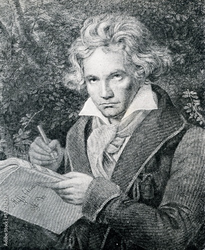 Photo: Portrait of german composer Beethoven Portrait of german composer Beethoven
