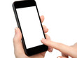 isolated woman hand holding the phone