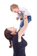 Mother playing with her child
